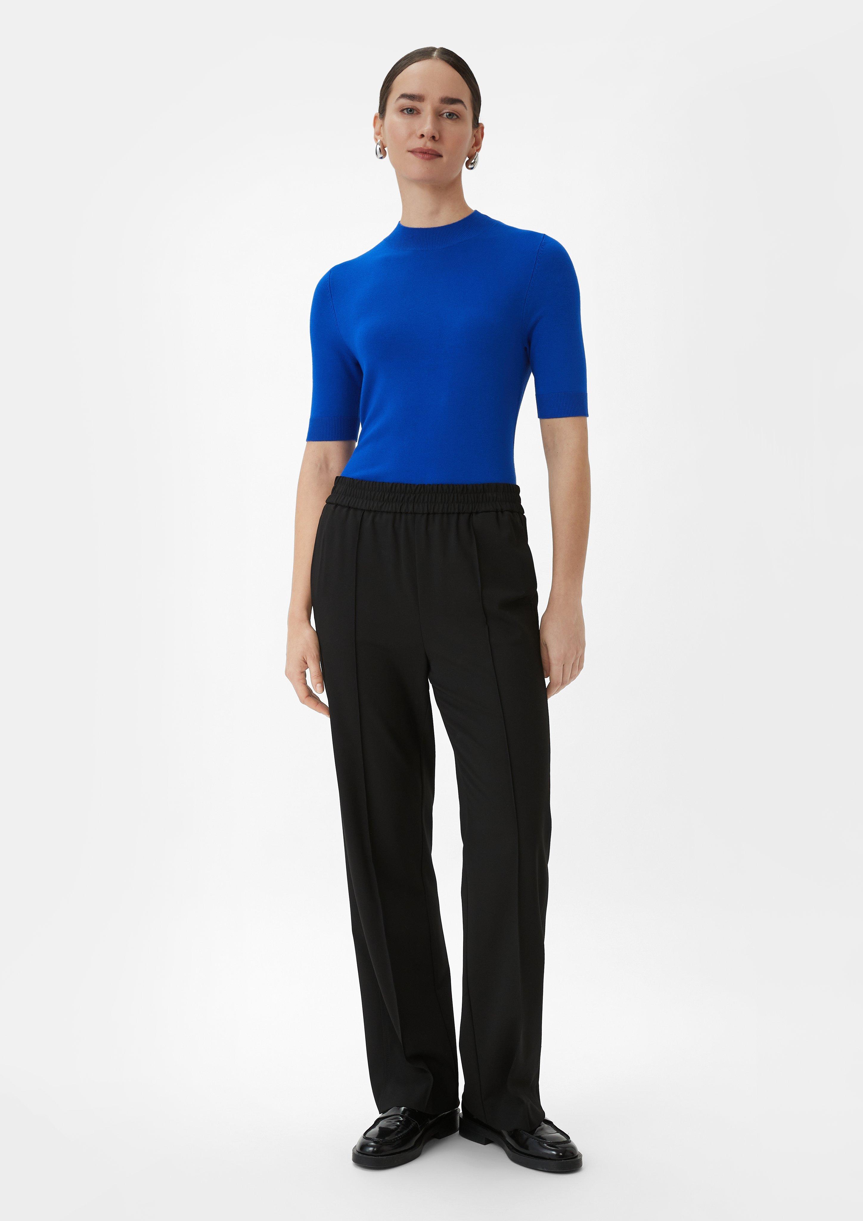 Loose: Hose mit Semi Wide leg - schwarz