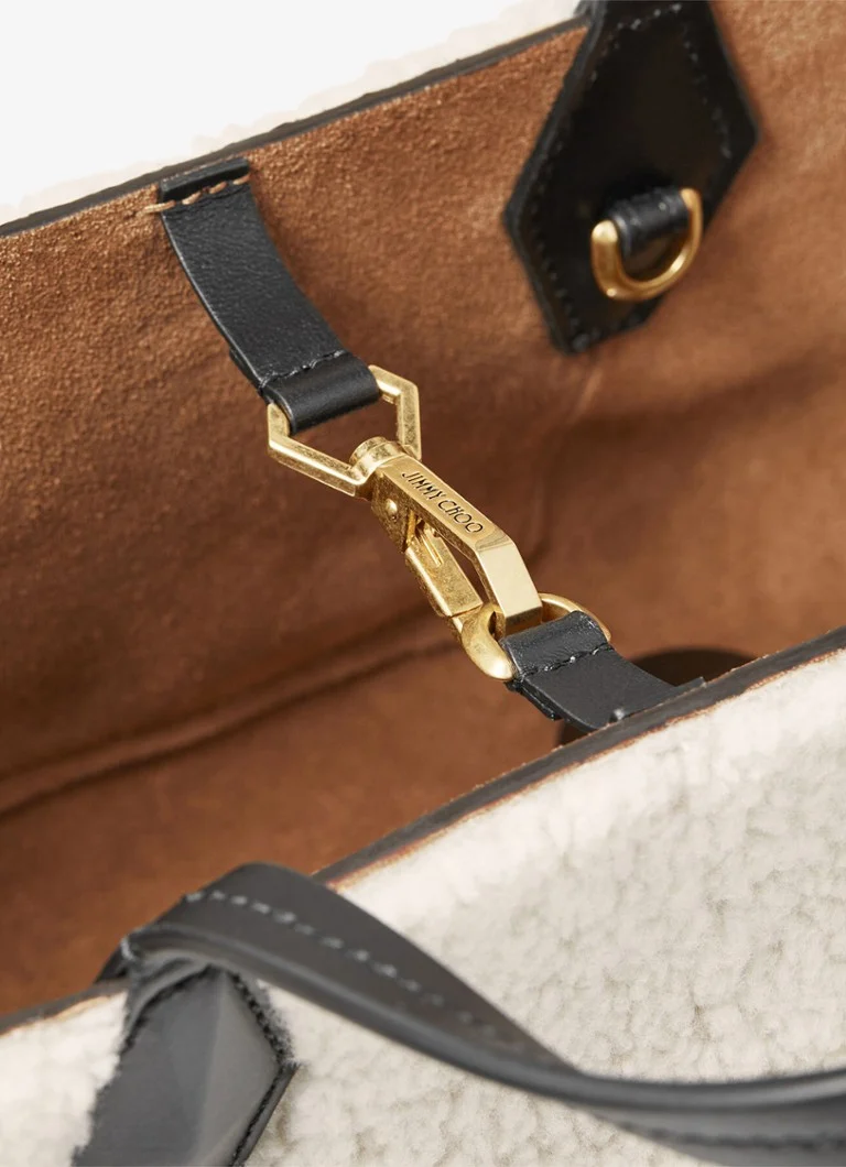 Jimmy Choo Diamond Tote/S torba od ovčje kože s kožnim detaljima