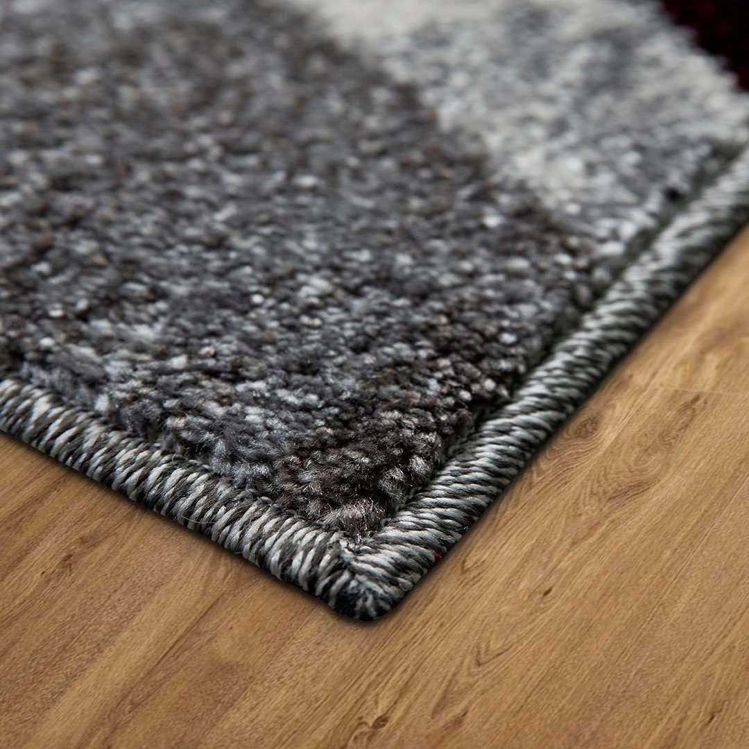Teppich Joas, my home, rechteckig, Höhe: 9 mm, besonders weicher Kurzflor in modernem Wellen Muster, leichter Glanz
