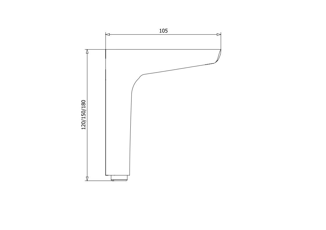 Prima-Online Möbelfuß Eisen Möbelfüße DIY Metall möbelbeine für Schrank Sofa Couch Gold