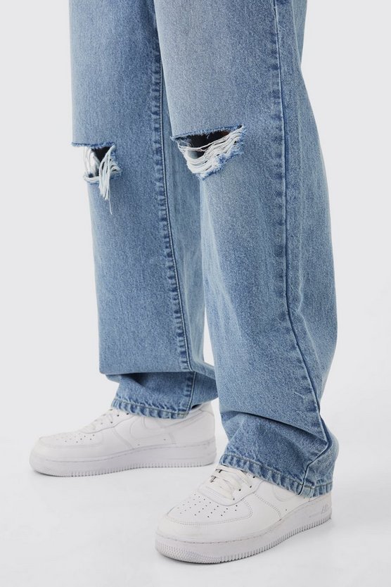 Lockere zerrissene Jeans