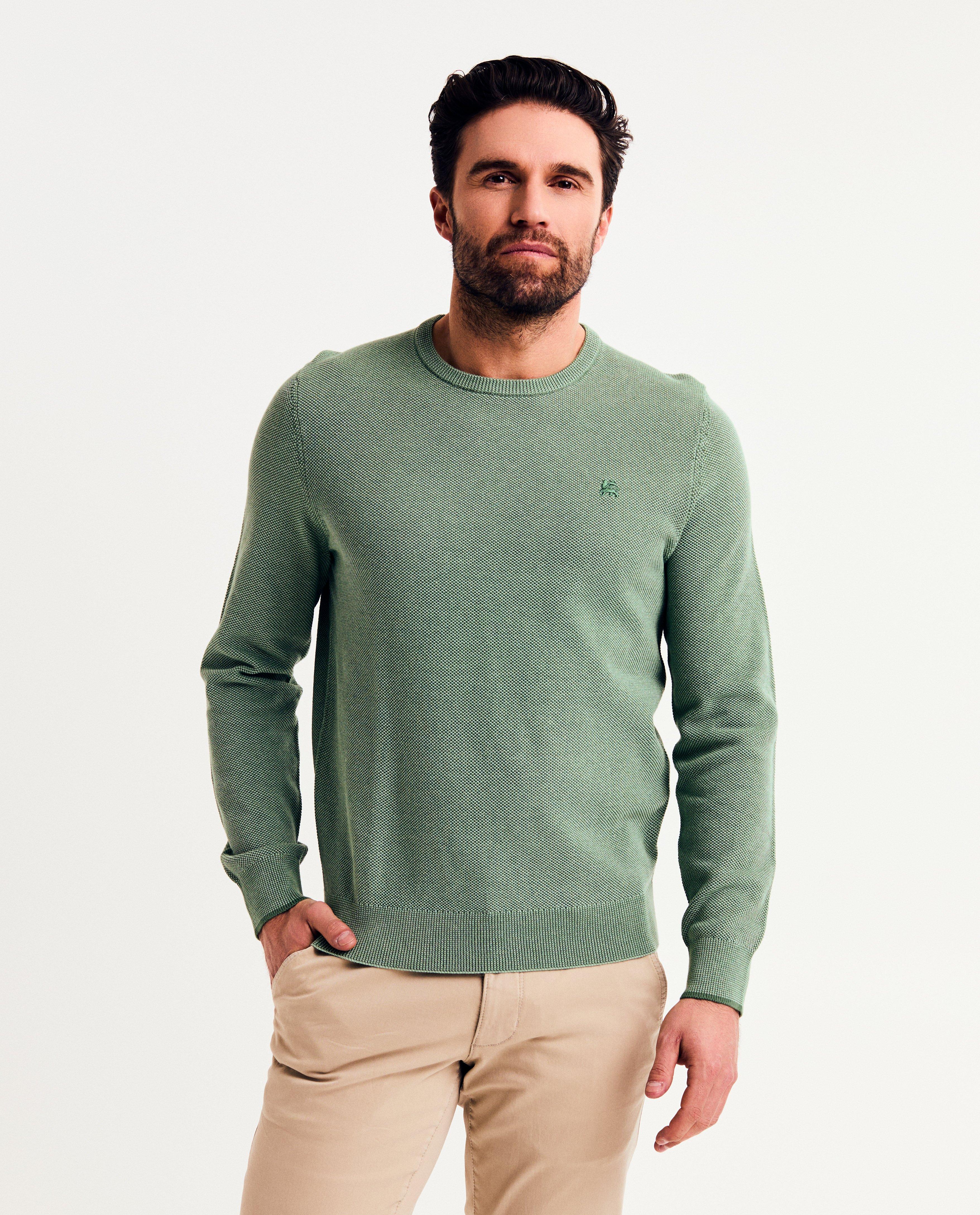 Lerros texturerad khaki tröja