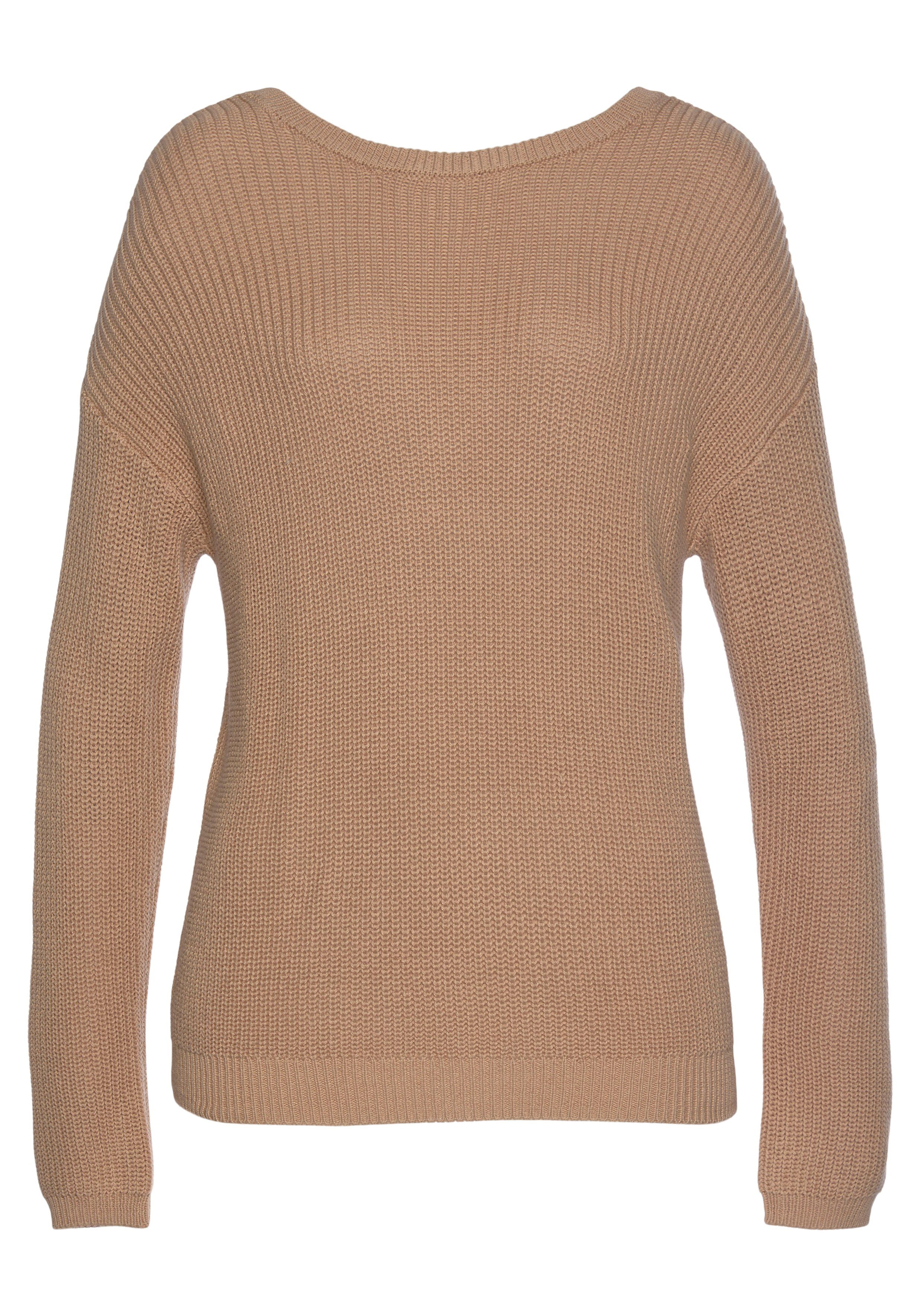 LASCANA Strickpullover mit Rückenausschnitt
