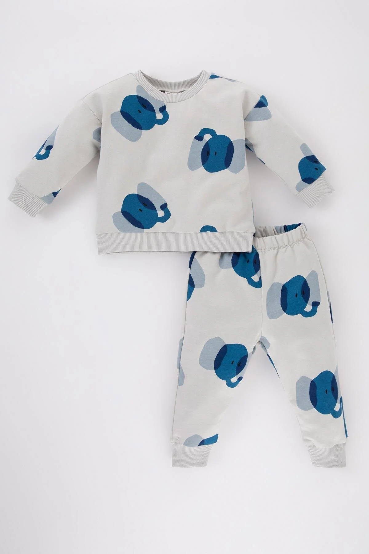 DeFacto  Gemustertes Sweatshirt-Jogginghose-Set für Babys, 2-teilig