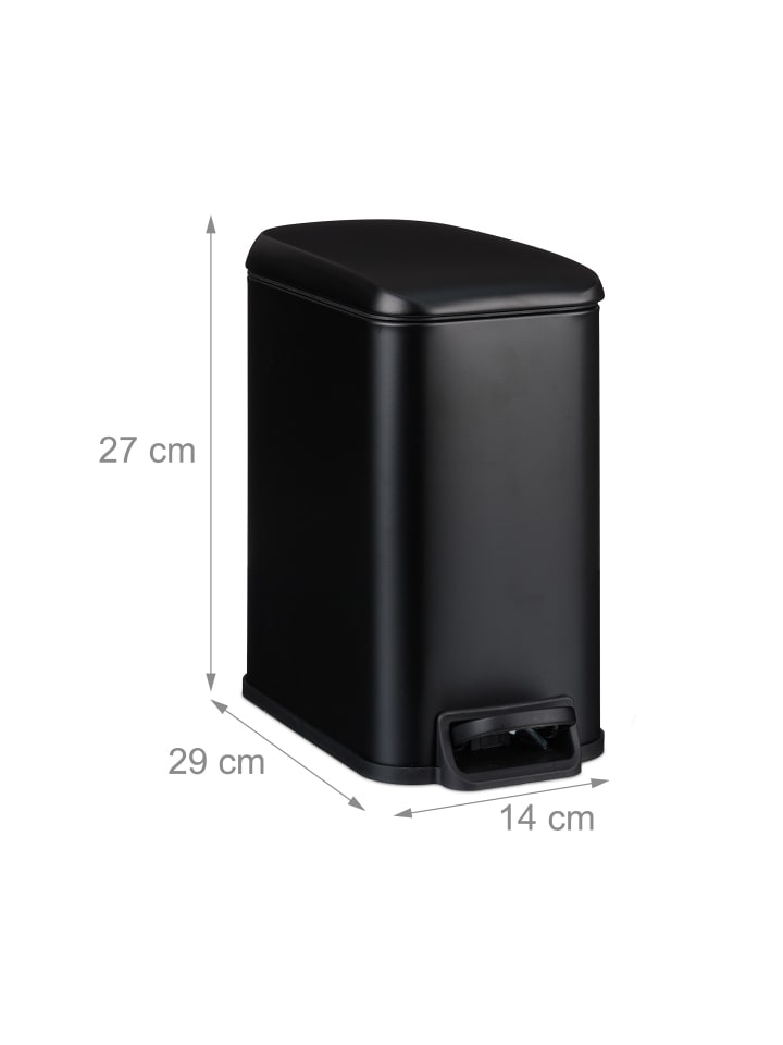 relaxdays Mülleimer Bad in Schwarz - 5 l günstig kaufen onesize