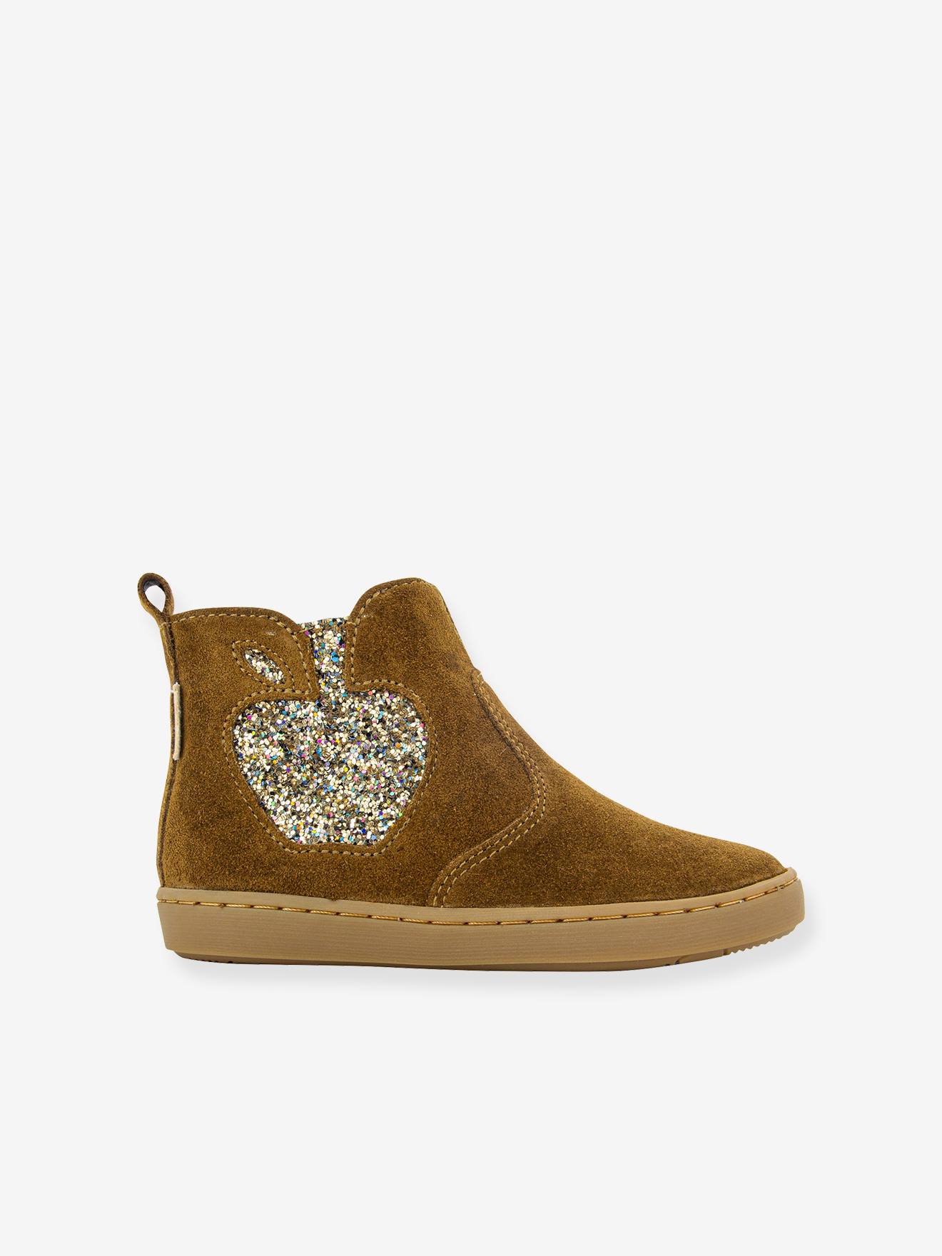 Boots bébé Play New Apple Velours SHOO POM® kaki