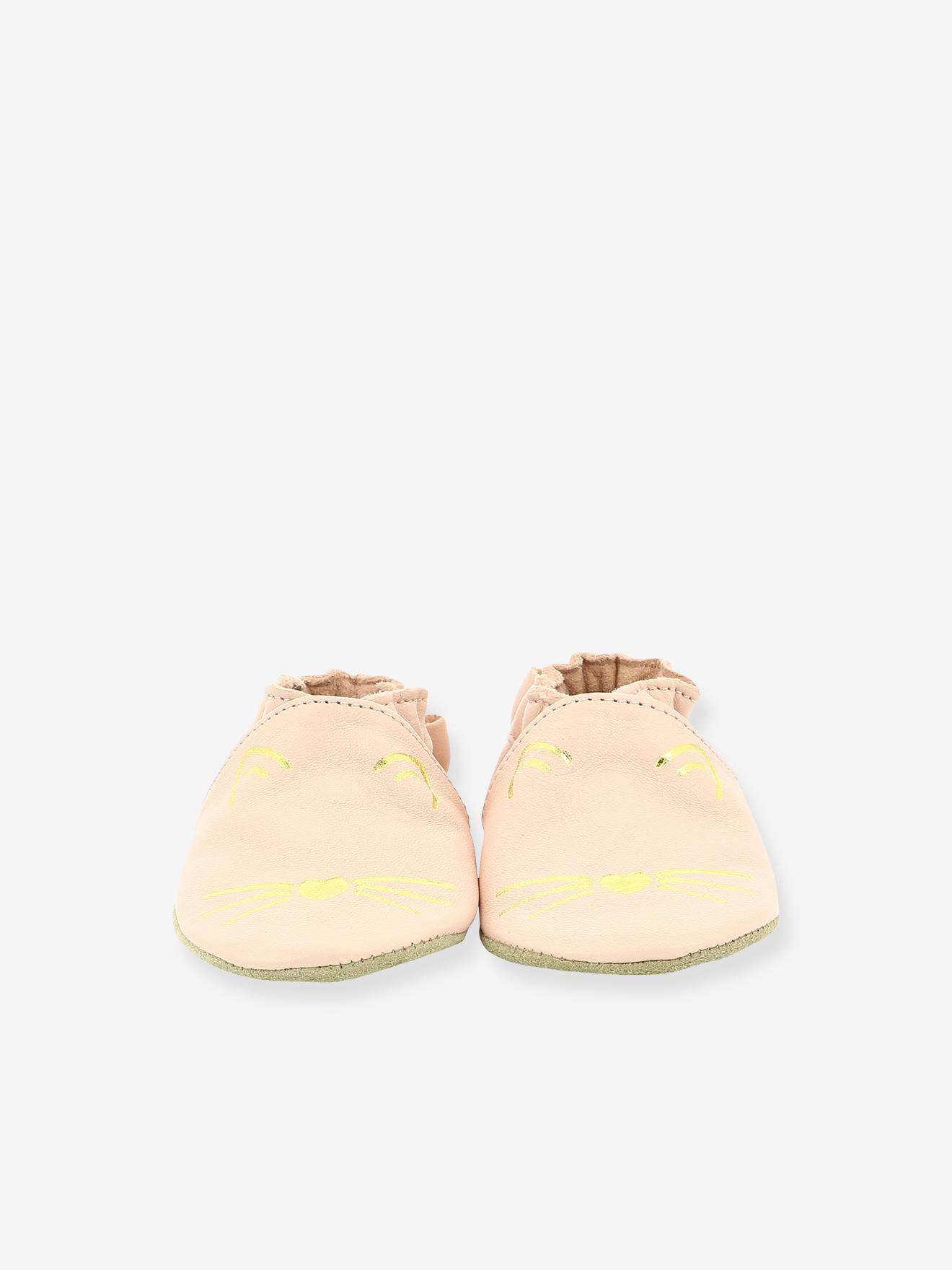 Chaussons Soft Soles Goldy Cat ROBEEZ© rose clair