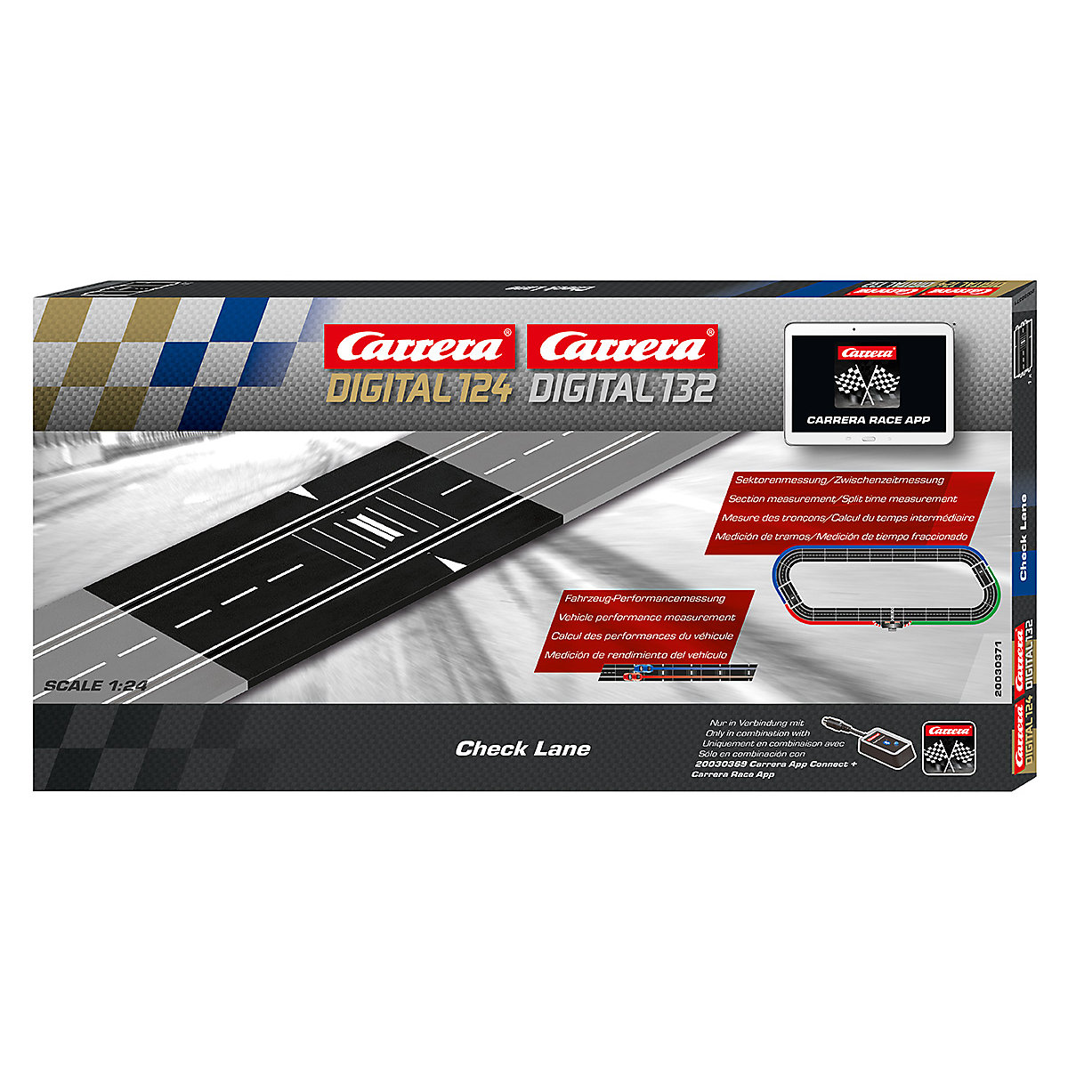 CARRERA DIGITAL 132/124 - Check Lane, Autorennbahn Zubehör