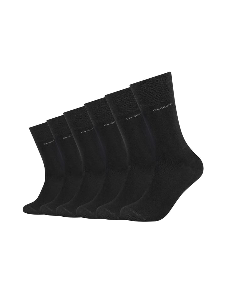 camano Socken 6er Pack ca-soft in Schwarz günstig kaufen