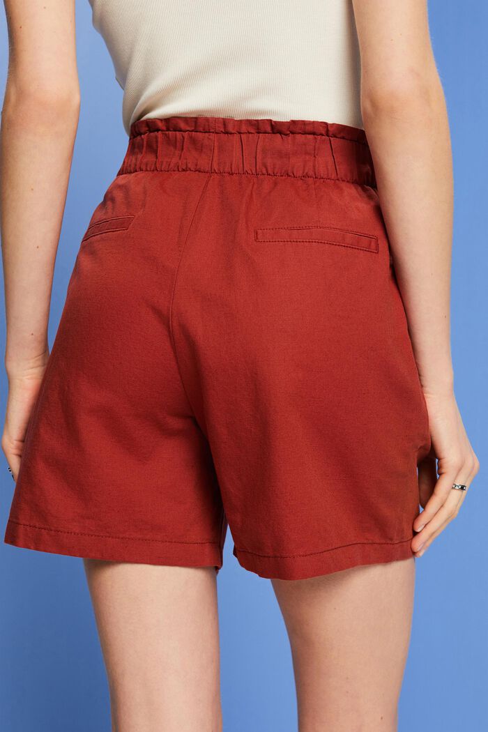 Shorts mit Bindegürtel, Baumwoll-Leinenmix