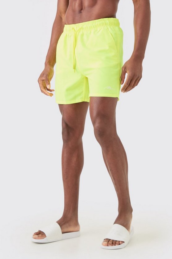 Man Signature mittellange Badehose