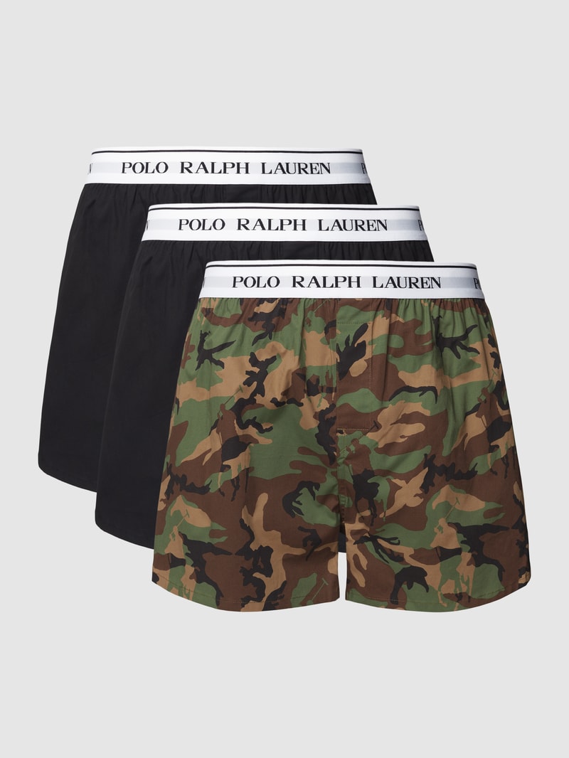 Boxershorts mit elastischem Logo-Bund im 3er-Pack in khaki