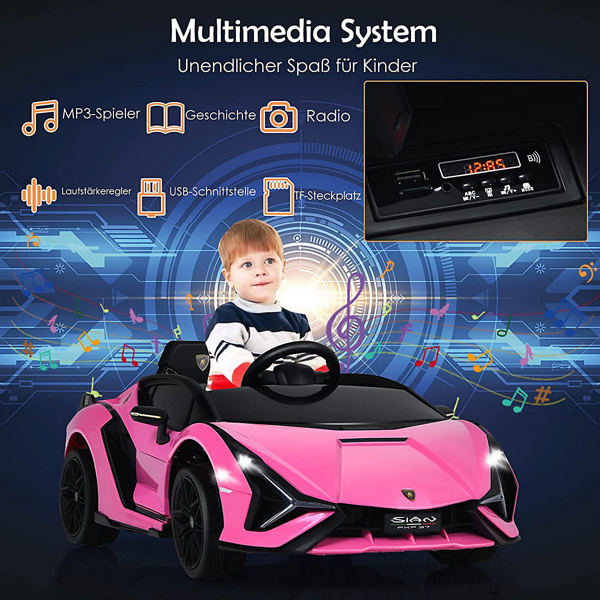 Elektroauto Lamborghini 2.4G Fernbedienung 3-8 Jahre