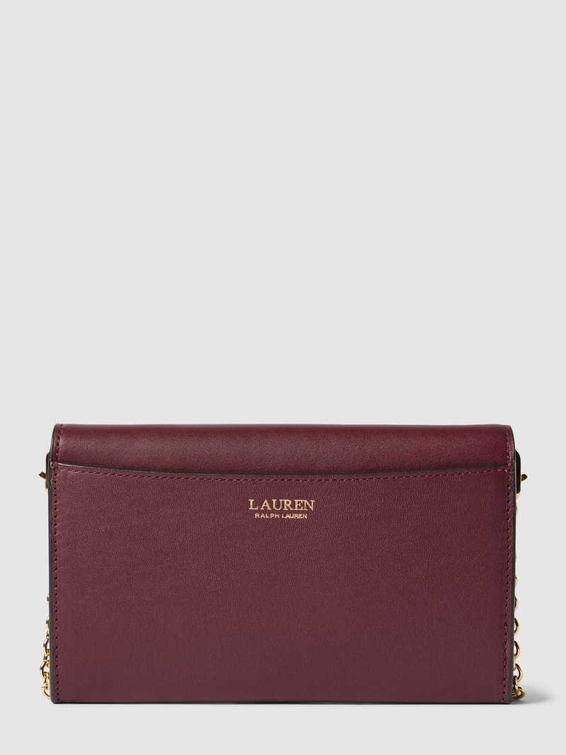 Crossbody Bag mit Label-Applikation Modell 'ADAIR' in bordeaux rot