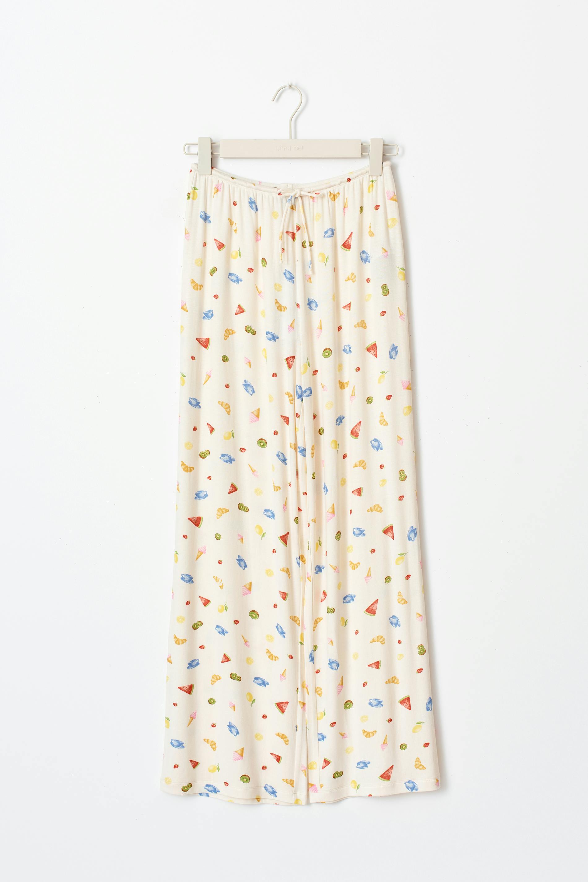 Drawstring wide trousers