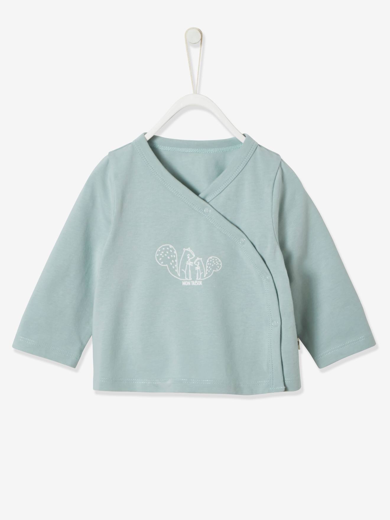 Vertbaudet Bio-Kollektion: Baby Wickeljacke - aquamarin