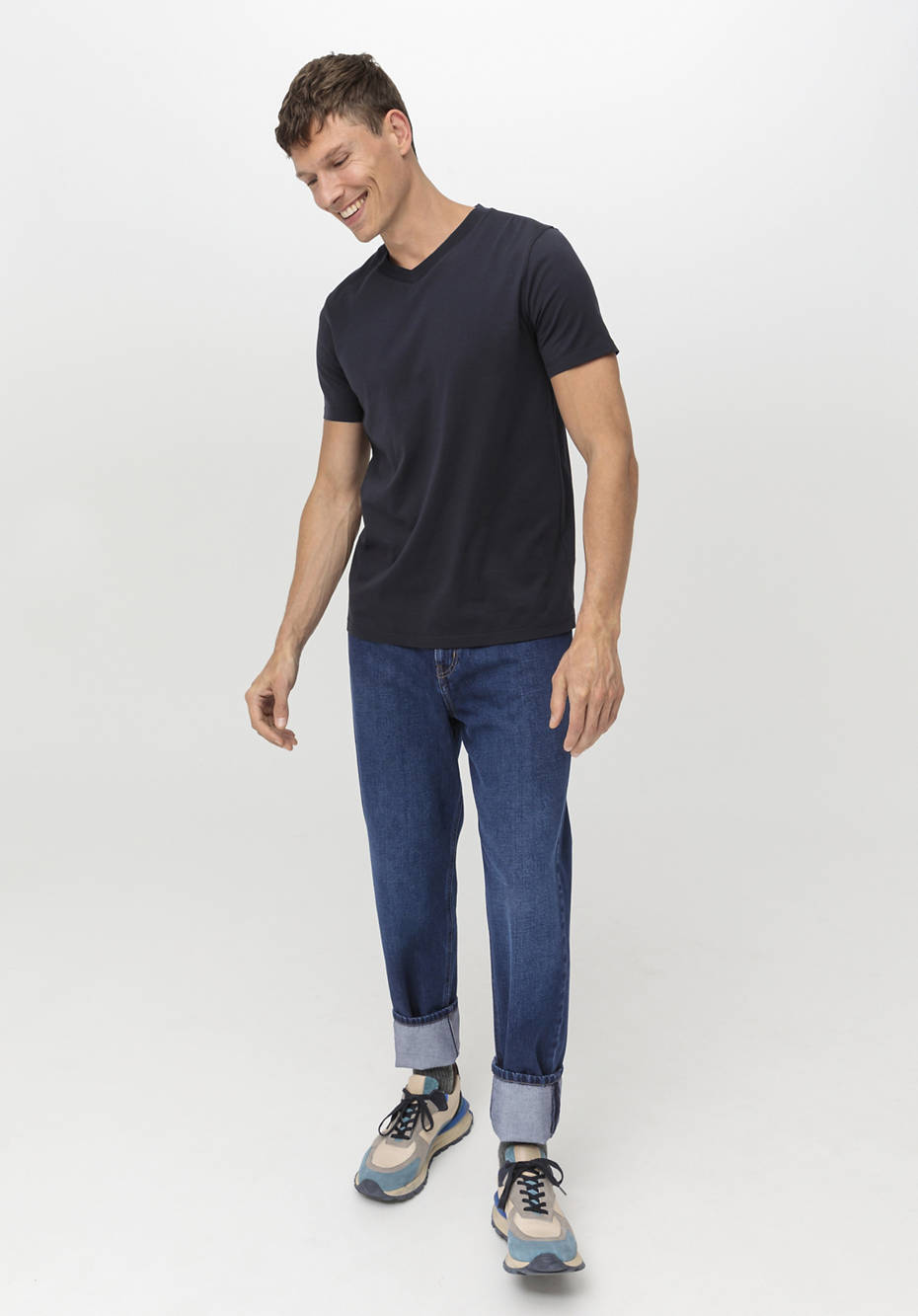 V-Shirt Regular aus reiner Bio-Baumwolle