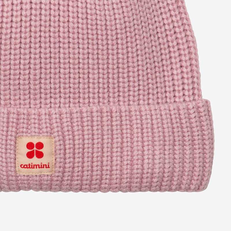Bonnet enfant tricot côtes violine violet mixte Catimini