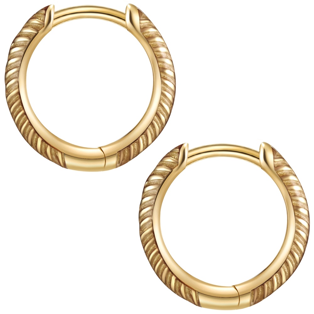 Glanzstücke München Créoles en argent Argent sterling en Or jaune Boucles d'oreilles