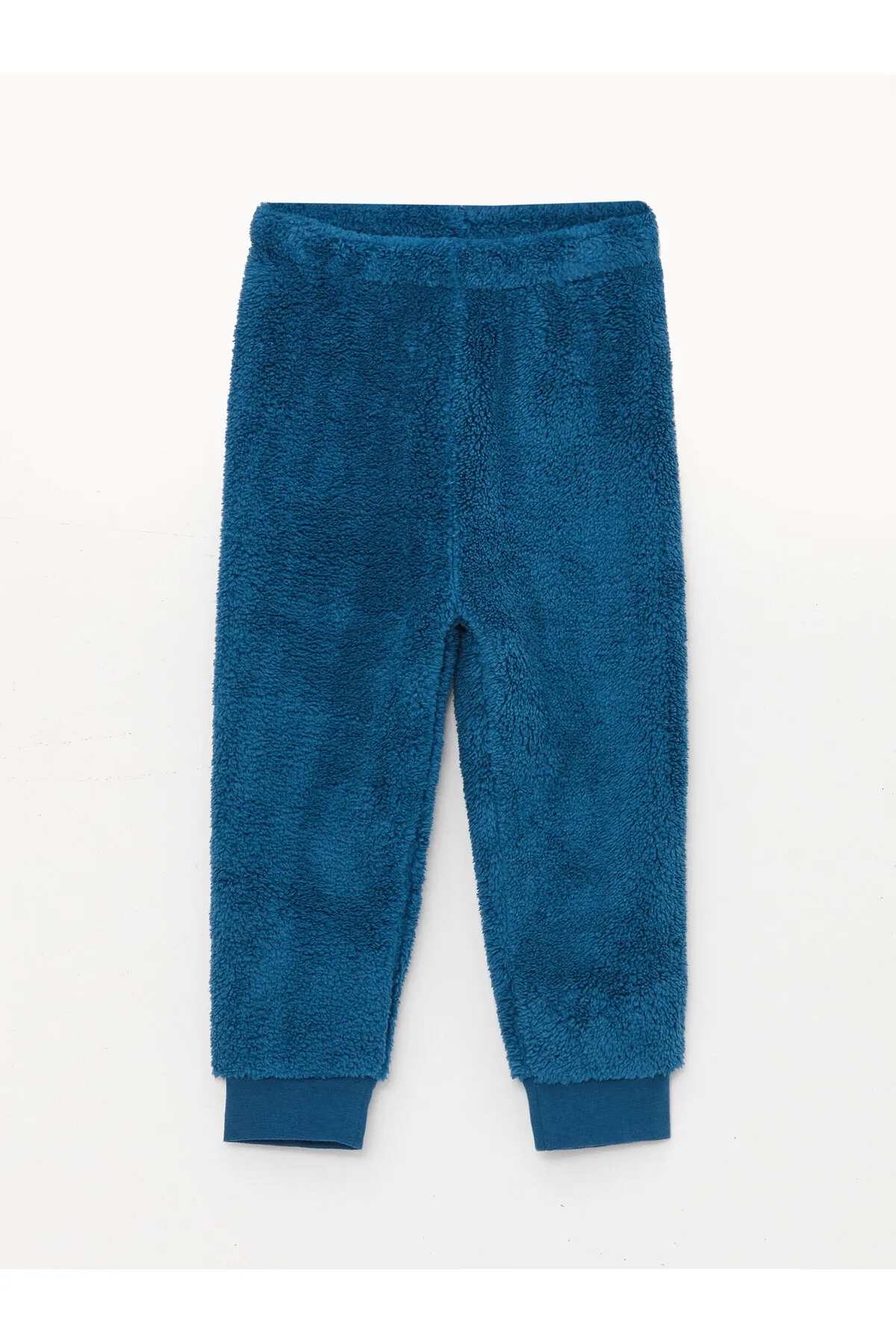 LC Waikiki  Langarm-Pyjama-Set für Jungen aus Plüsch mit Rundhalsausschnitt und Stickerei-Detail