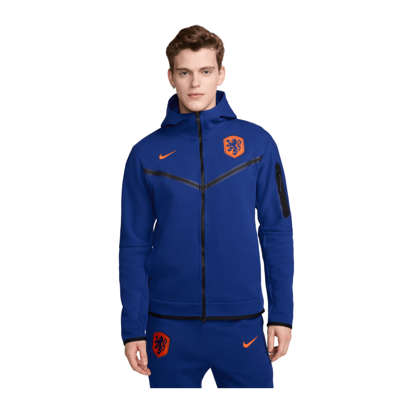 Nike Niederlande Tech Fleece Hoody EM 2024 Blau F455