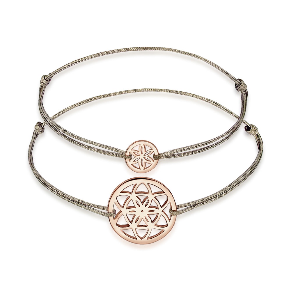 Elli Elli Bracelet Femmes motif Fleur de vie Basic en argent sterling 925 plaqué or ro Bracelet