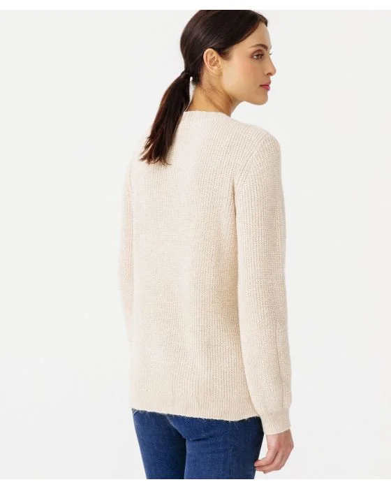 Pull col rond mélange alpaga
