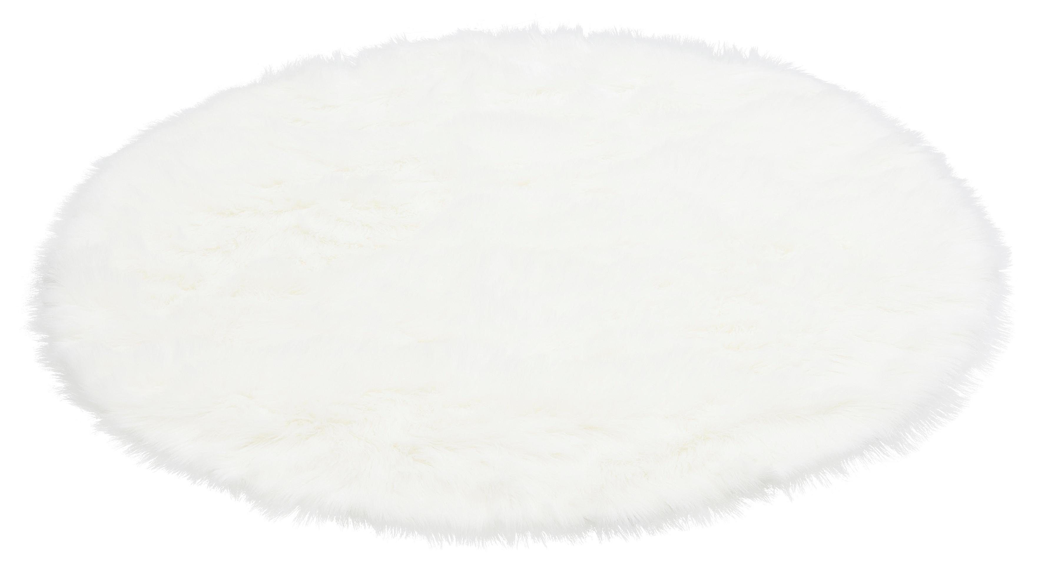 Hochflor-Teppich Valeria Fellteppich kuschelig, Home affaire, rund, Höhe: 60 mm, Kunstfell, weiche Teppiche, Wohnzimmer, Schlafzimmer, Esszimmer