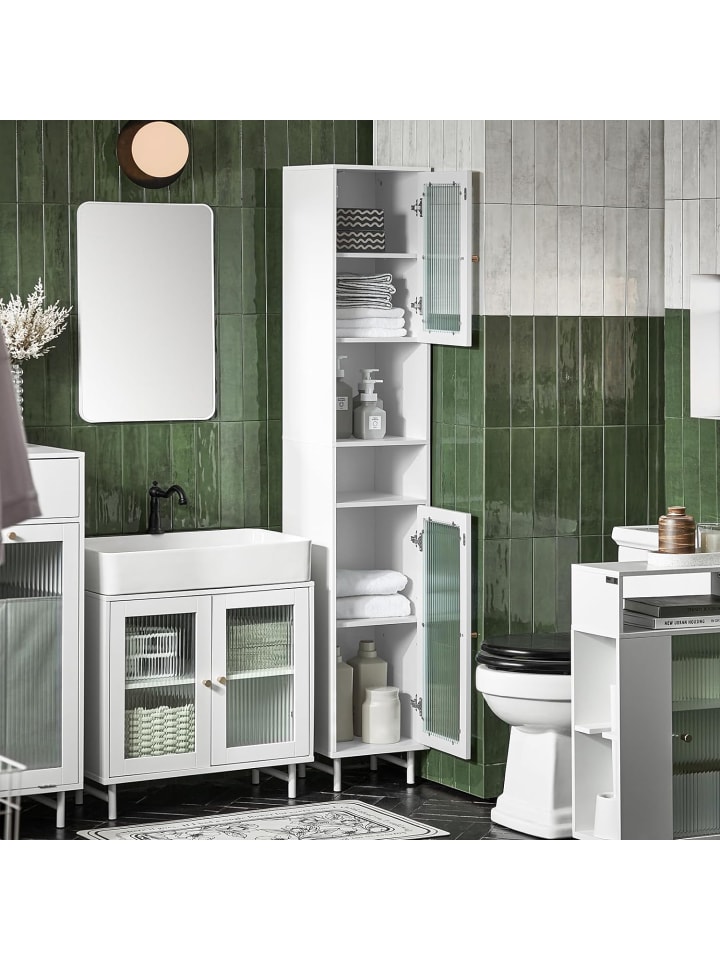 SoBuy Hochschrank in Weiß - (B)30 x (H)171 x (T)30cm günstig kaufen onesize