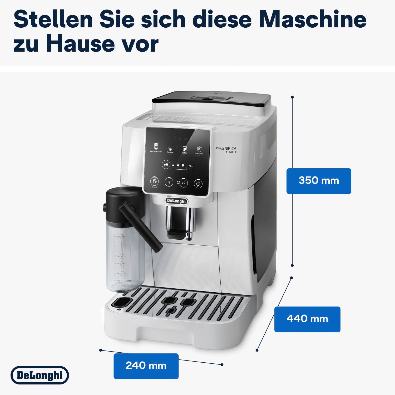 De'Longhi Kaffeevollautomat Magnifica Start ECAM 220.61.W weiß