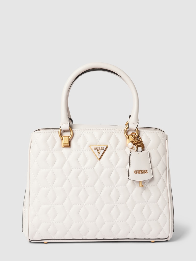 Handtasche in Stepp-Optik in offwhite