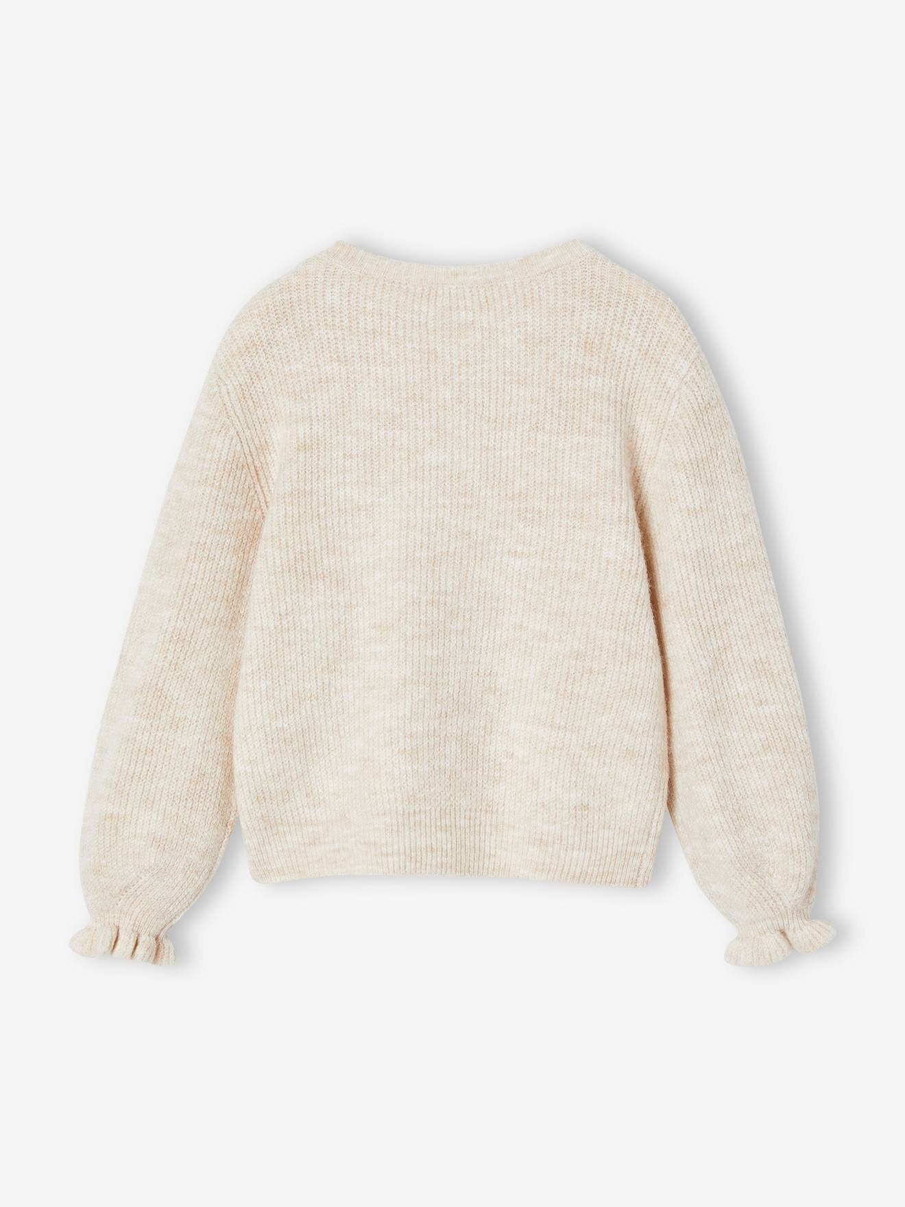 Vertbaudet Flauschiger Mädchen Cardigan - pulver beige