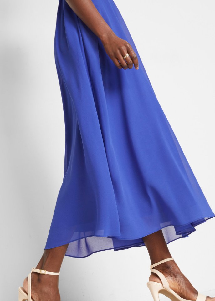 Chiffonkleid mit Pailettenstickerei