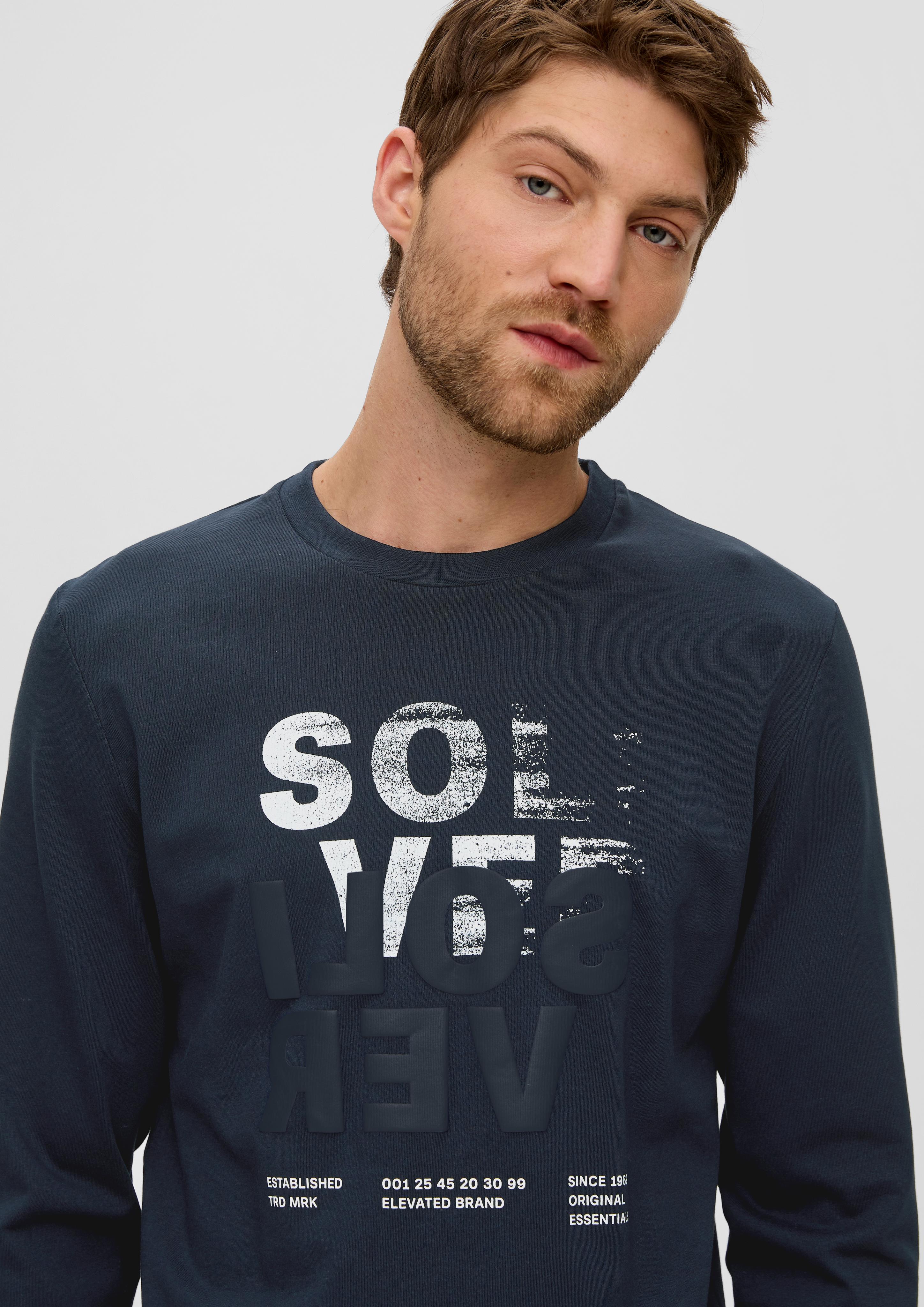 Longsleeve mit gummiertem Label-Print  2138671-59D1