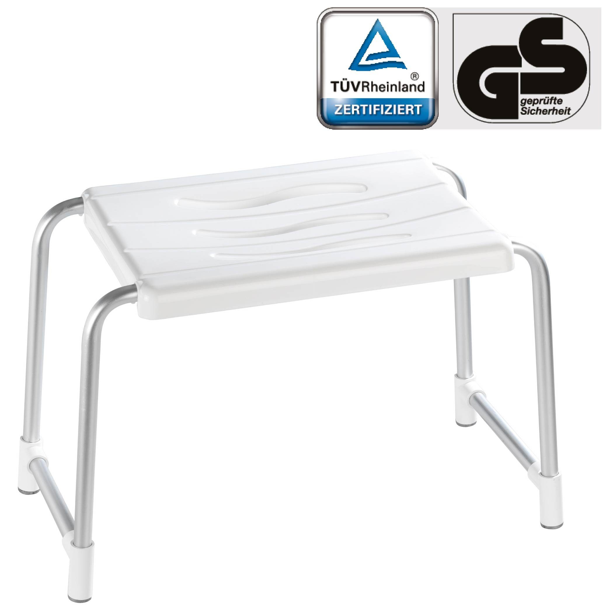 WENKO Duschhocker Secura Wannenhocker Duschsitz Duschstuhl Badewannensitz Badhocker