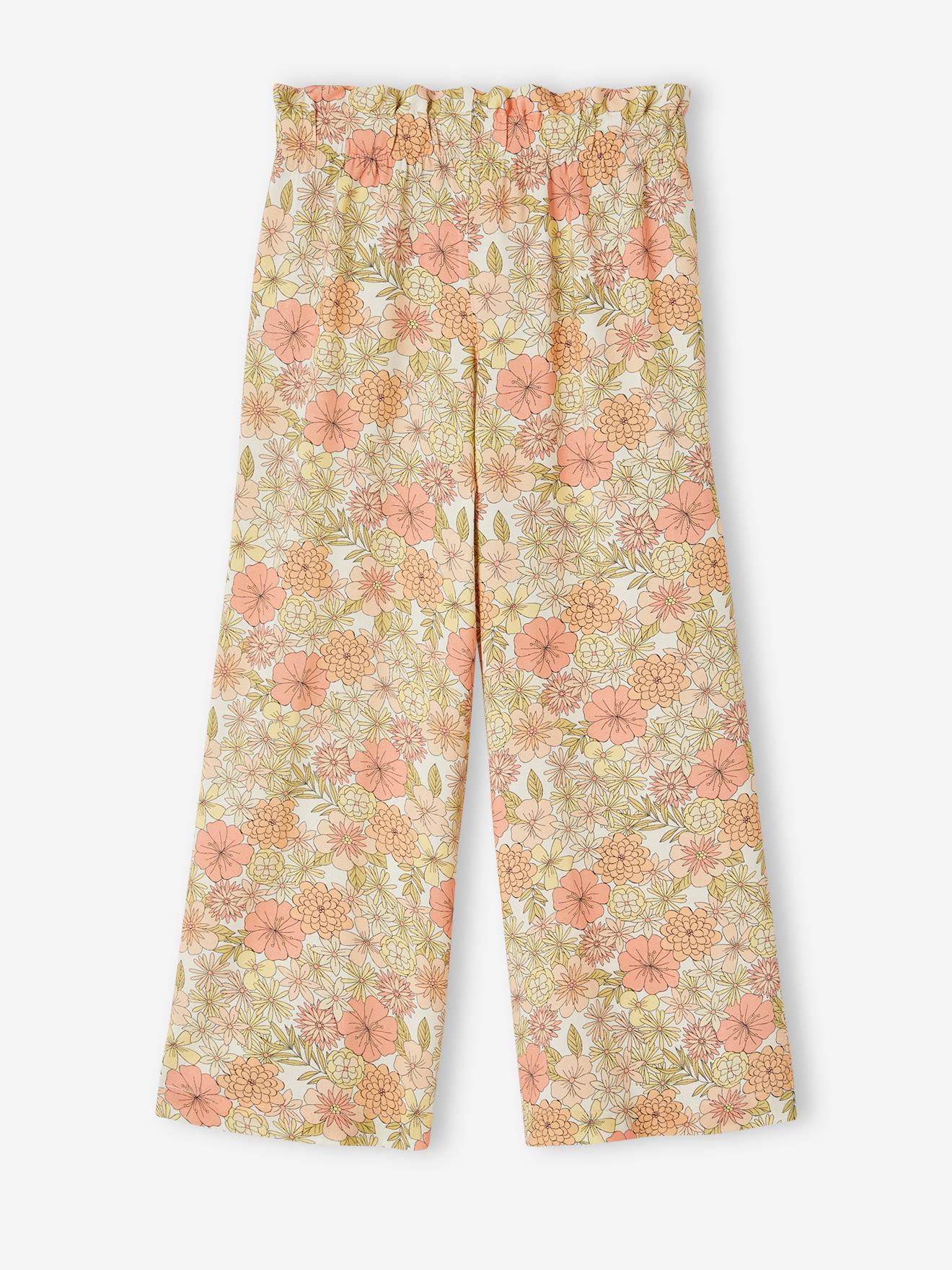 Vertbaudet Mädchen Paperbag-Hose - hellgelb