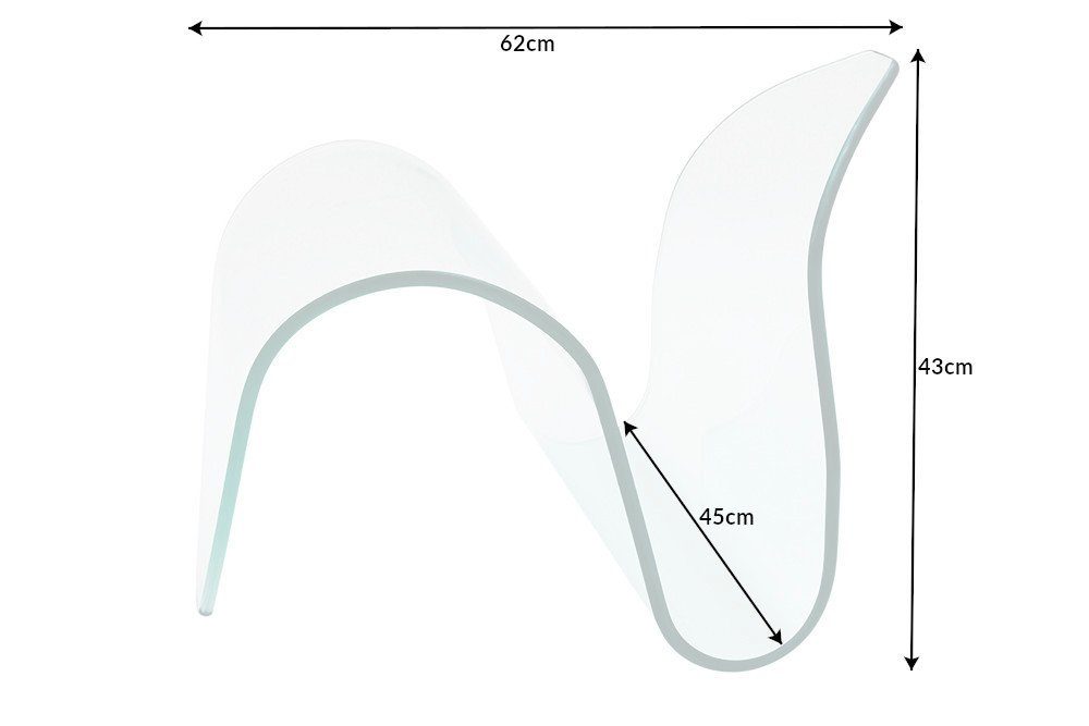 riess-ambiente Zeitungsständer FANTOME 62cm transparent (Einzelartikel, 1 St), Wohnzimmer · Glas · Modern Design