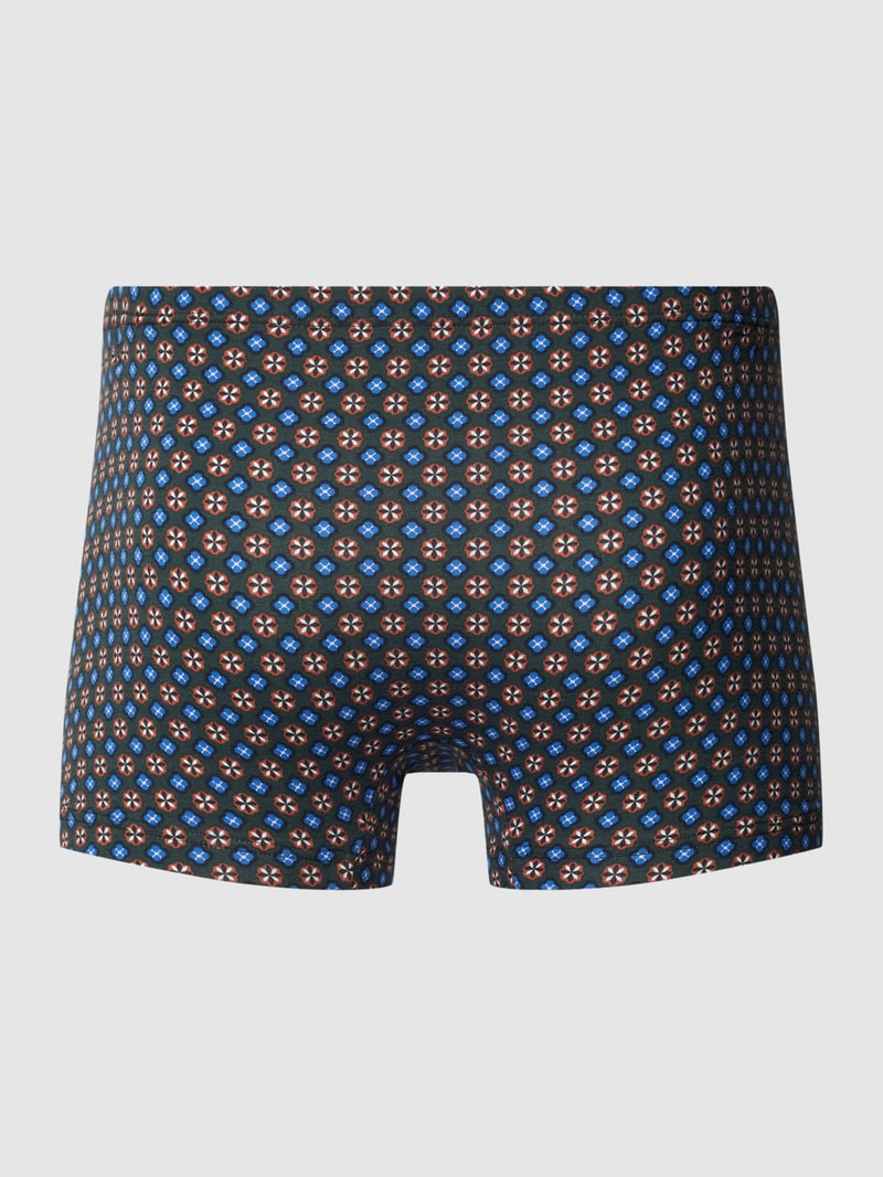 Trunks mit grafischem Allover-Muster Modell 'TIE PATTERN' in dunkelgrün