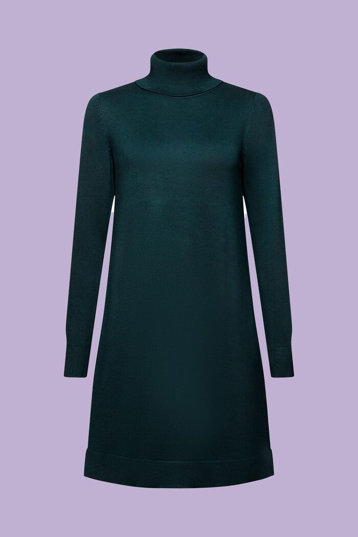 Strick-Minikleid mit Rollkragen