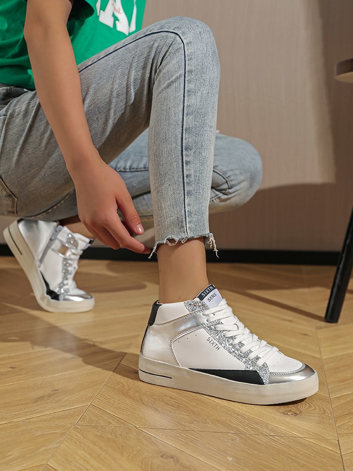 Sixth Sens Sneakers in Weiß/ Silber günstig kaufen