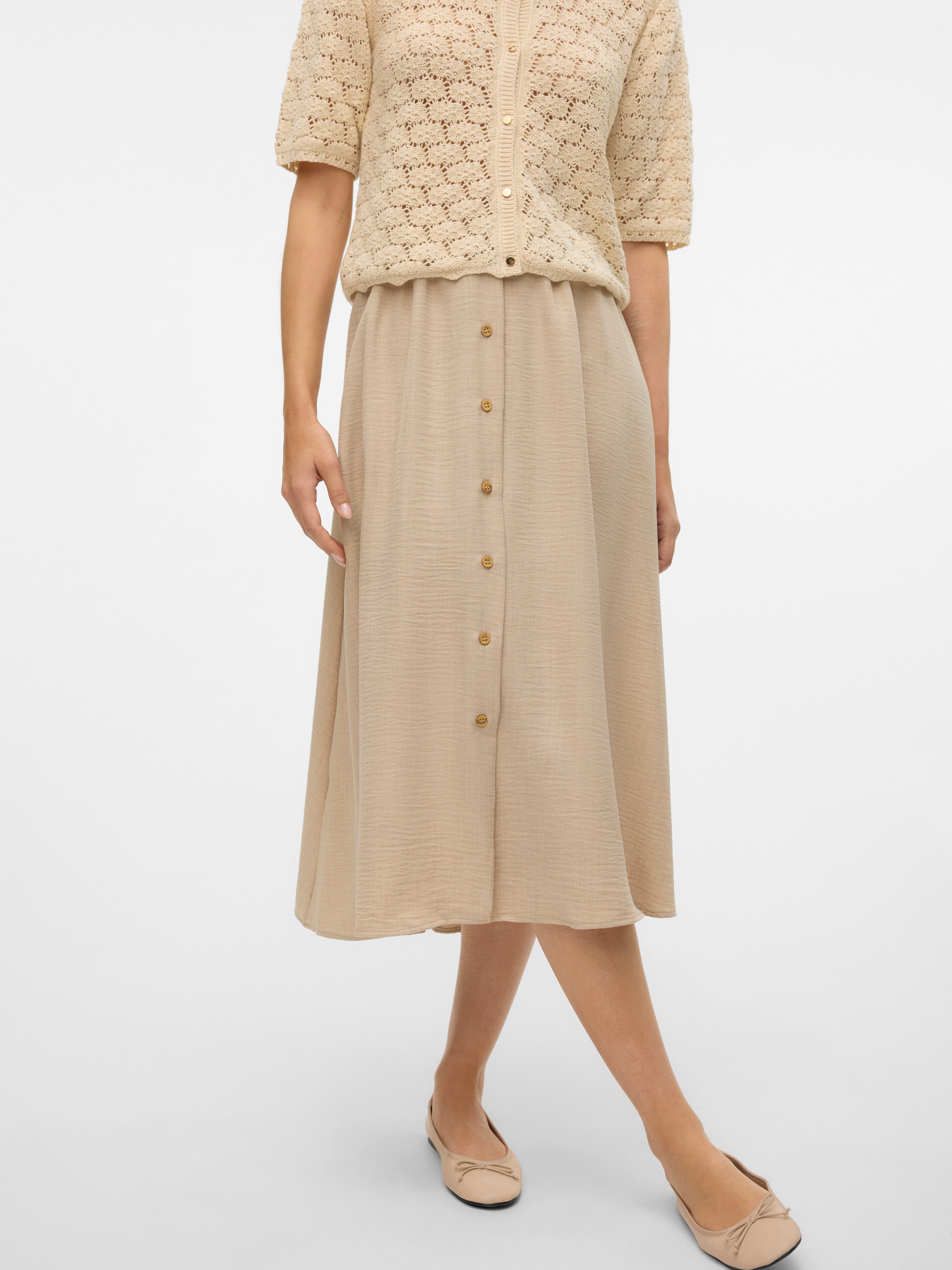 VMMELANEY Hohe Taille Langer Rock
