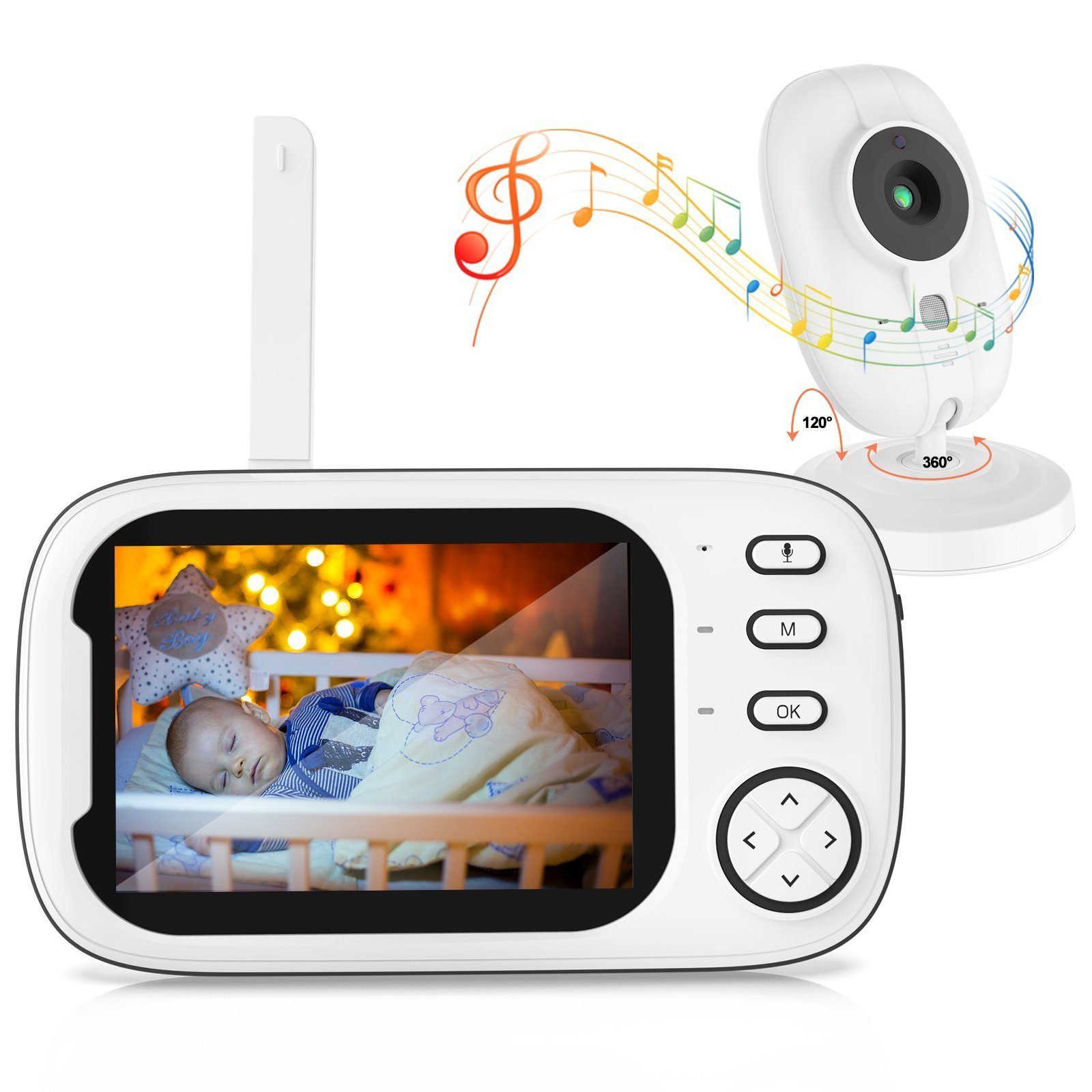 DOPWii Babyphone Babyphone mit Kamera 3.5
