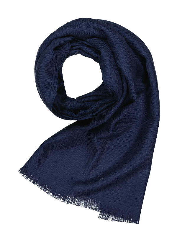 BOGGI MILANO, Schal, Schurwolle, navy