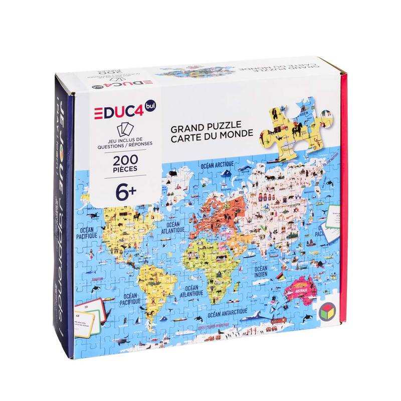 Puzzle du monde 200 pièces Oxybul
