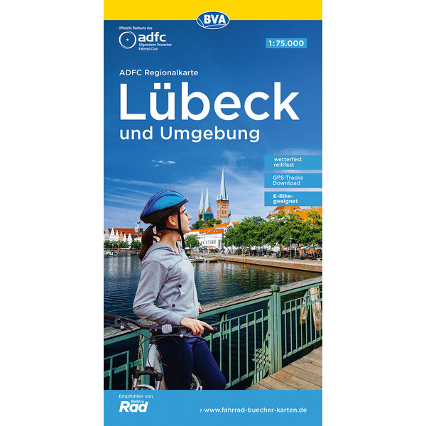 ADFC-REGIONALKARTE LÜBECK UND UMGEBUNG, 1:75.000 - Fahrradkarte