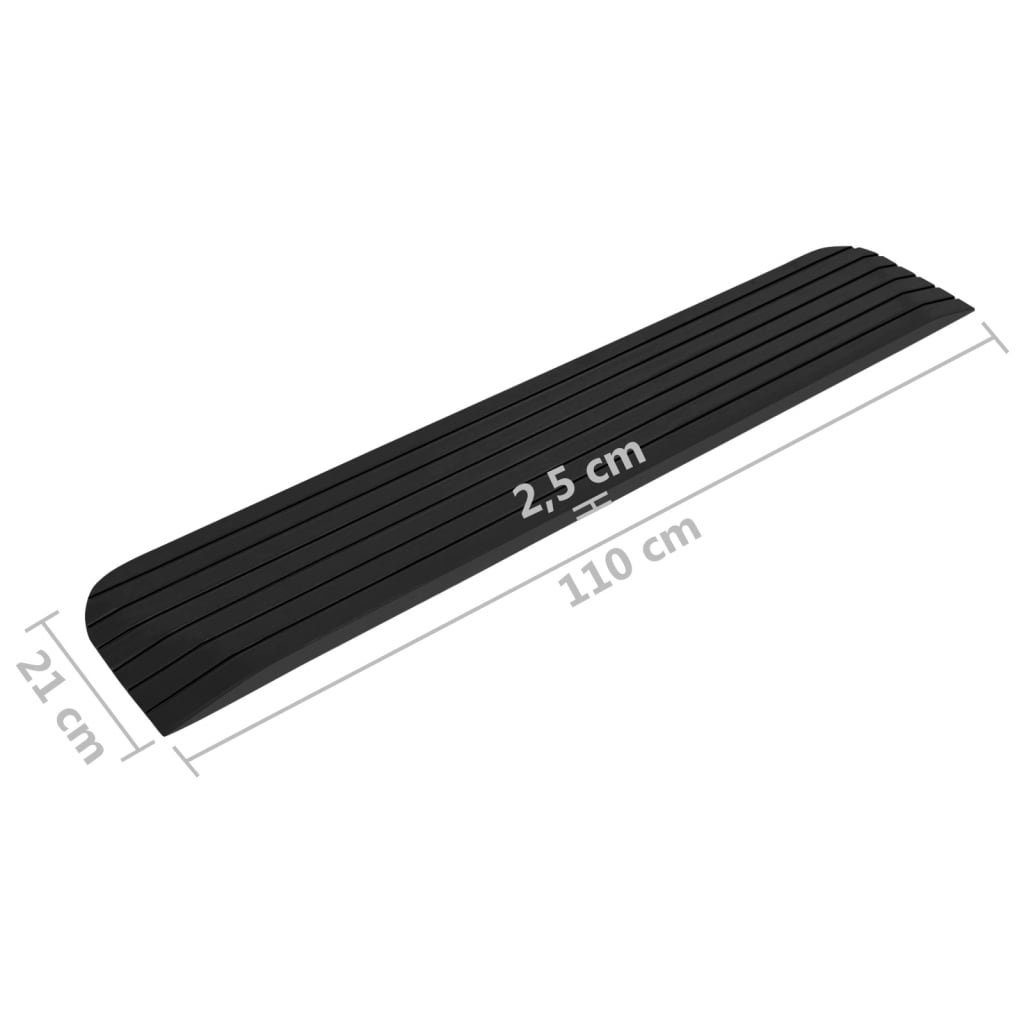 vidaXL Verkehrsschild Schwellenrampe 110x21x2,5 cm Gummi, (1 St)