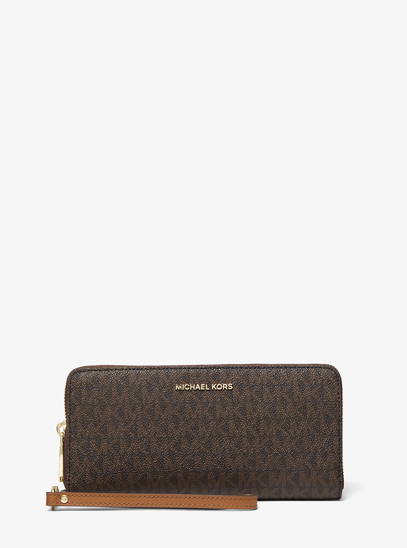 Portafoglio Continental con logo grande - MARRONE