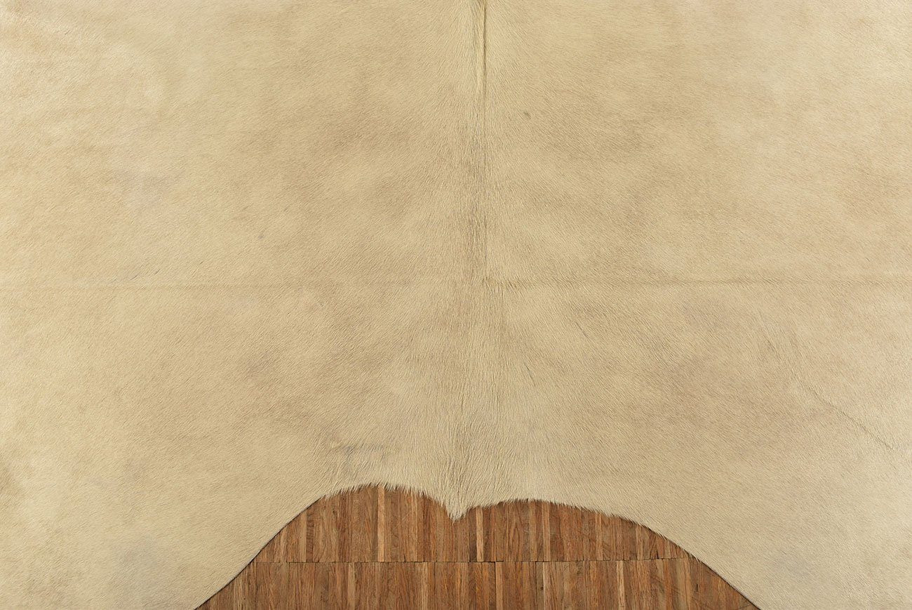 Fellteppich Kuhfell Beige Rinder Fell Teppich Hellbraun ca. 200 x 190 cm, KUHFELL online & NOMAD