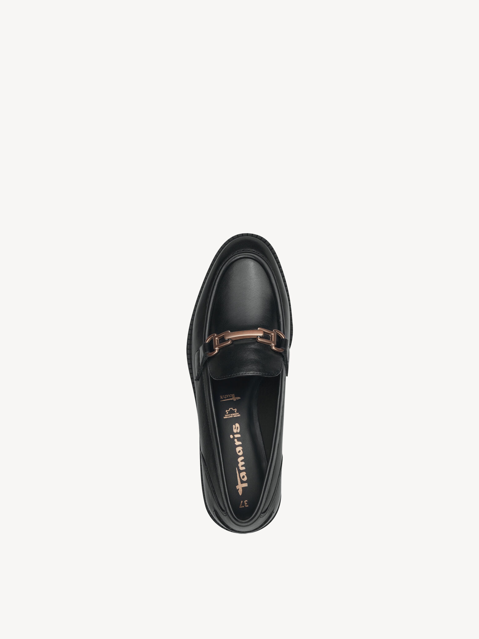 Slipper en cuir - noir