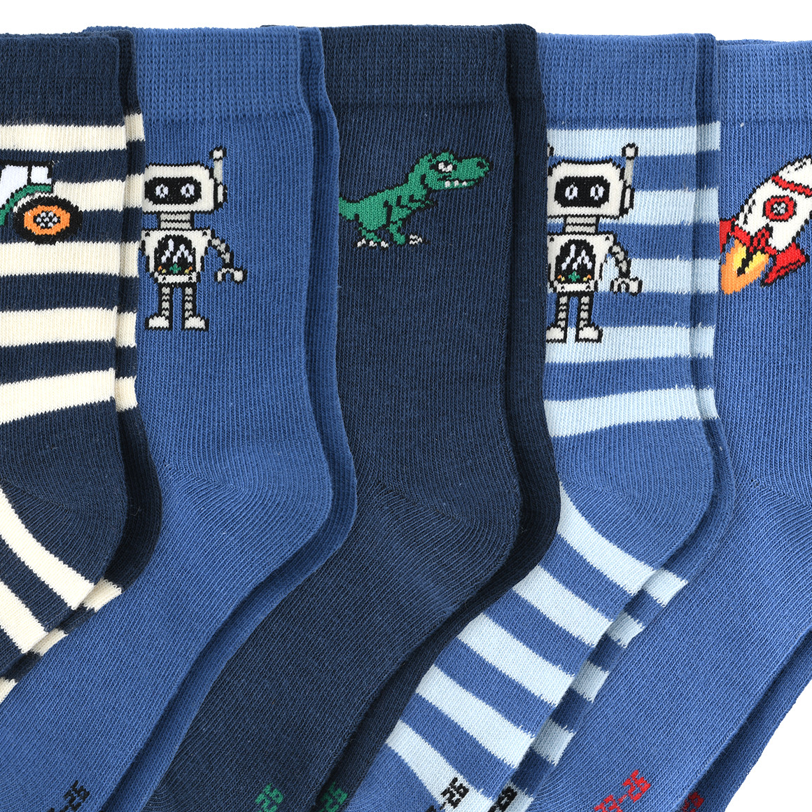 5 Paar Kinder Socken mit Bio-Baumwolle
